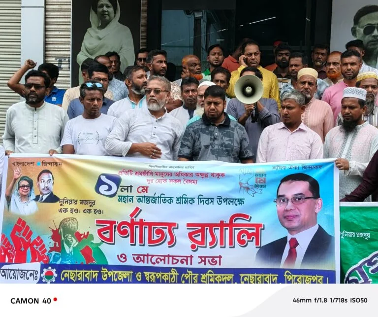 নেছারাবাদে বিএনপি’র মে দিবসের র্যালি ও আলোচনা সভা